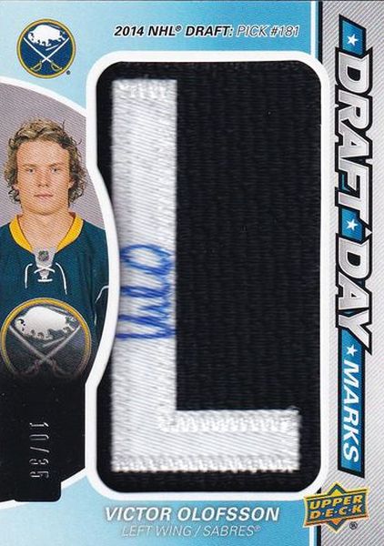 AUTO RC patch VICTOR OLOFSSON 20-21 SPGU Draft Day Marks /35